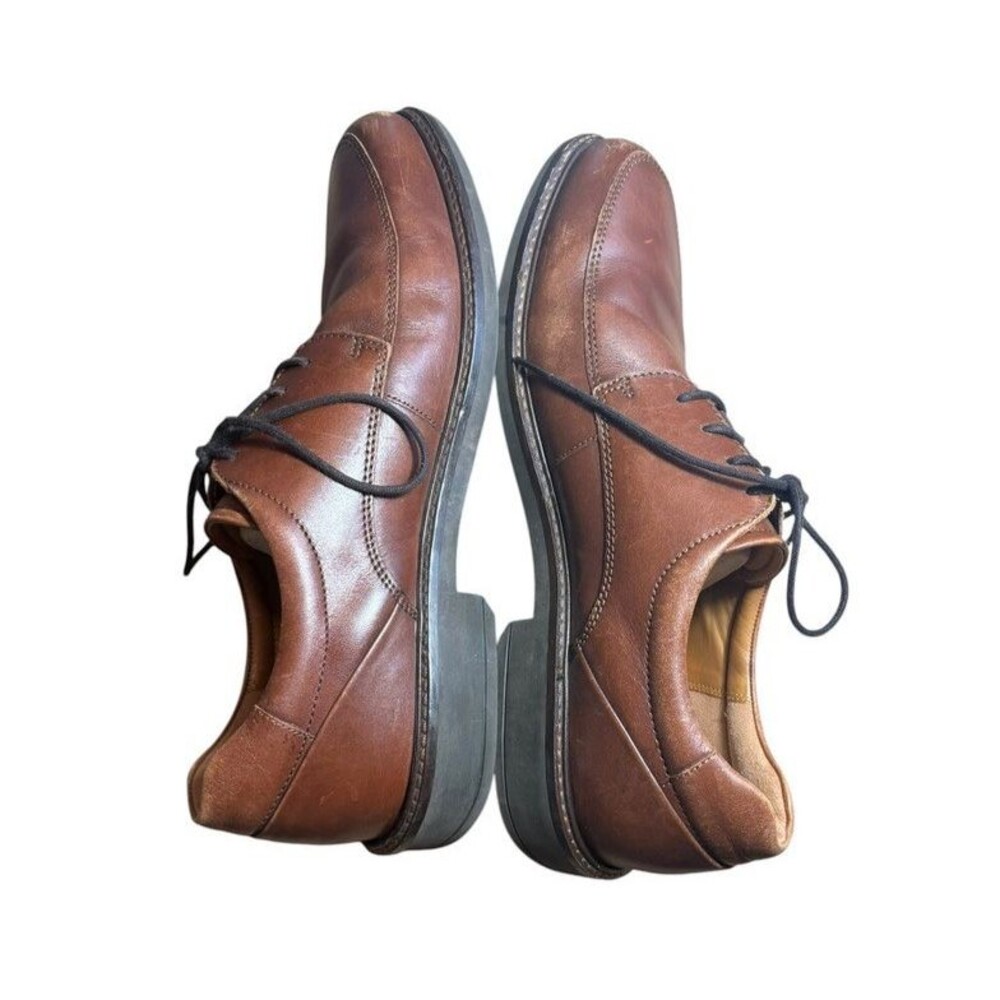 Ecco Holton Mens Dress Shoes Loafers Size 45 US 11 - 11.5 Leather Apron Tie - Picture 3 of 12